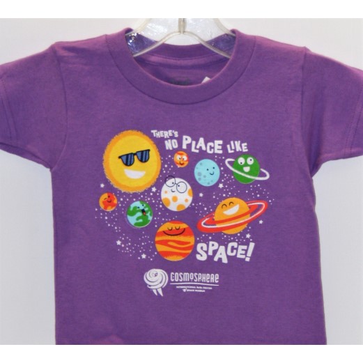 Tee No Place Like Space 6 Months Purple